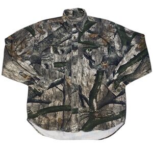 Mossy Oak Treestand Men’s M Camo Long Sleeve Brushed Cotton Button Down Shirt